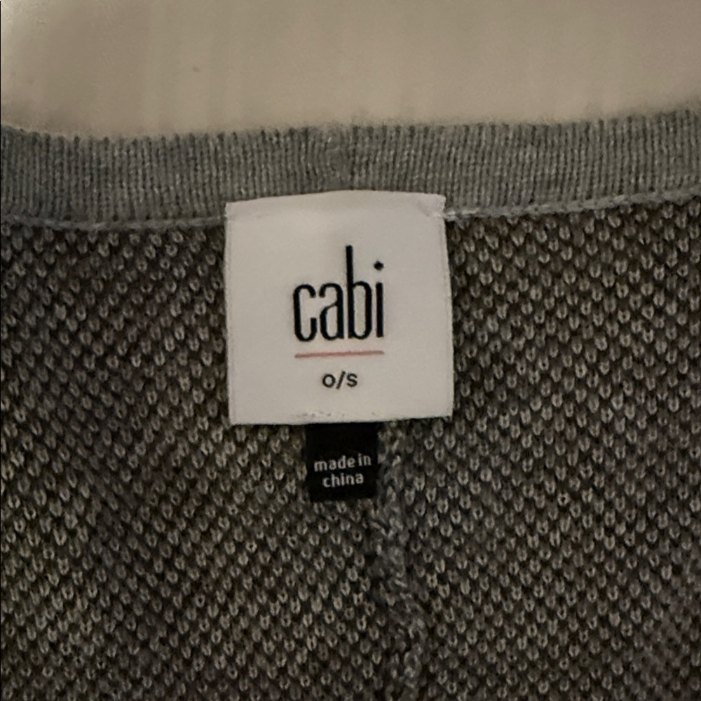 Cabi Gray Leopard Print Open Front Poncho O/S - Picture 5 of 8
